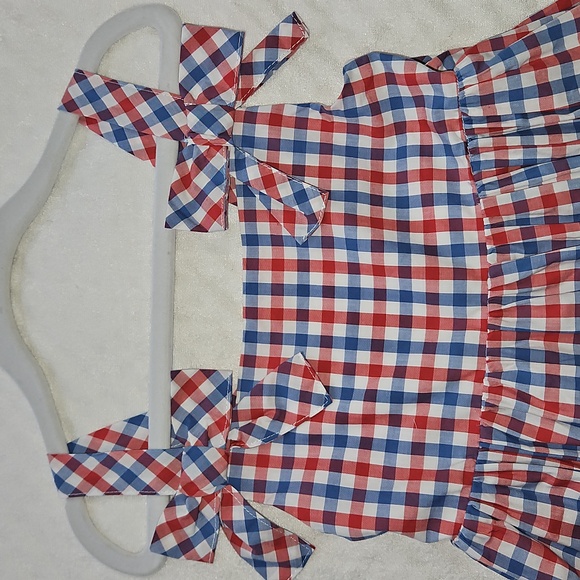 Brand New-no Tags Red and Blue Plaid Dress with Matching Bag - Picture 2 of 11